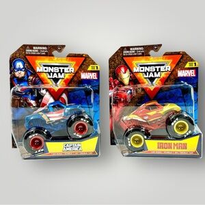2024 Iron Man & Captain America Marvel Monster Jam Trucks Spin Master 1/64 scale